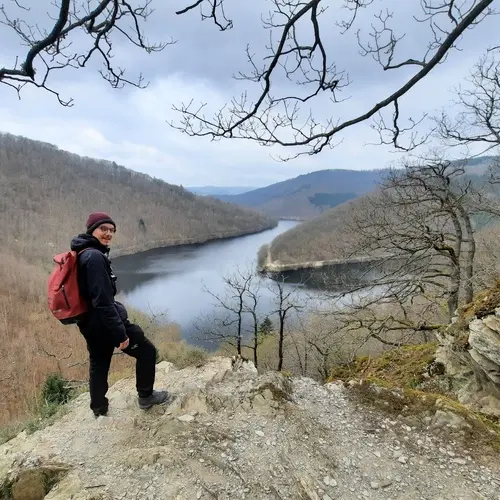 hiking in the mountains